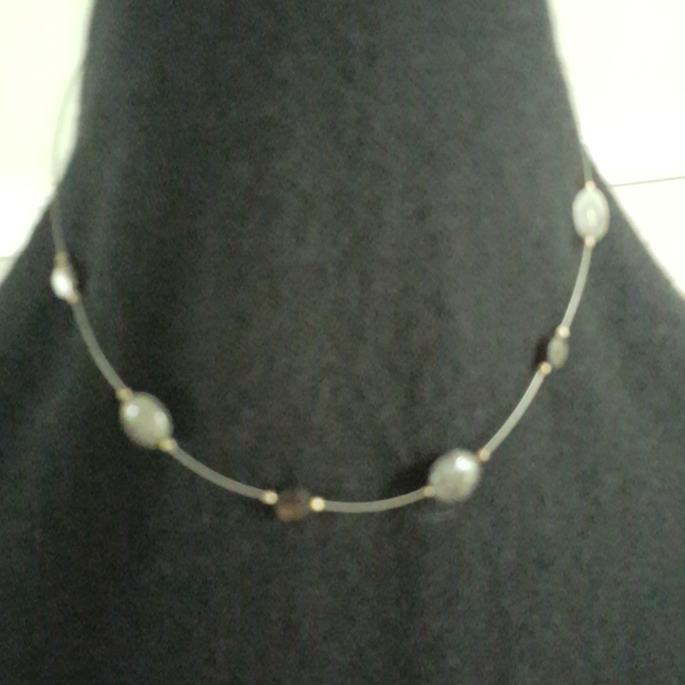 Silpada smoky quartz station necklace